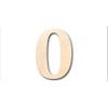 Unfinished Wood Cambria Number 0 Shape Craft up to 46" DIY 14" / 1/2" view 1
