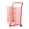 SOBS Mobile Art Drying Rack for Classrooms/Art Studio, Stackable 16 Flexible Shelves Art Rack Painting Panels Artwork Storage Shelves with Wheels, Metal Steel Powder Coated view 1