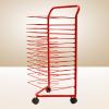 SOBS Mobile Art Drying Rack for Classrooms/Art Studio, Stackable 16 Flexible Shelves Art Rack Painting Panels Artwork Storage Shelves with Wheels, Metal Steel Powder Coated view 3