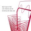 SOBS Mobile Art Drying Rack for Classrooms/Art Studio, Stackable 16 Flexible Shelves Art Rack Painting Panels Artwork Storage Shelves with Wheels, Metal Steel Powder Coated view 4