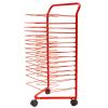 SOBS Mobile Art Rack Stackable Metal Steel Artwork Storage Display Rack Wire Art Drying Rack with 16 Shelves for Classroom Painting Crafts, Ideal for Schools and Art Clubs, Red (Size : 39x29x89cm) view 1