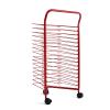 SOBS Mobile Art Rack Stackable Metal Steel Artwork Storage Display Rack Wire Art Drying Rack with 16 Shelves for Classroom Painting Crafts, Ideal for Schools and Art Clubs, Red (Size : 39x29x89cm) view 3