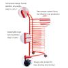 SOBS Mobile Art Rack Stackable Metal Steel Artwork Storage Display Rack Wire Art Drying Rack with 16 Shelves for Classroom Painting Crafts, Ideal for Schools and Art Clubs, Red (Size : 39x29x89cm) view 4