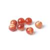 100Pcs Natural Stone 6mm Red Striped Agate Round Loose Gemstone Energy Healing Beads Hole Size 1mm DIY Smooth Beads for Bracelet Necklace Earrings Jewelry Making view 4