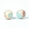 100Pcs Natural Stone 10mm Azure Imperial Jasper Round Loose Gemstone Energy Healing Beads Hole Size 1mm DIY Smooth Beads for Bracelet Necklace Earrings Jewelry Making view 2