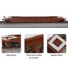 Evemodel C8759 1pc HO Scale 53ft Well Car 1:87 Concave Bottom 53' Flat Car Wagon (1pc - Brown) view 2