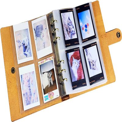 Personalized instax mini photo album with sleeves, vintage leather instax mini wide photo album, leather photocard binder book X06-LIX0PA
