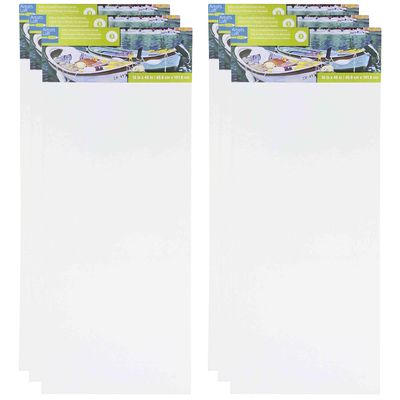Artist's Loft 16" x 40" Level 3 Gallery Wrapped Heavy Duty Canvas - Archival, Acid Free Cotton Canvas for Acrylic and Oil Paint - Bulk 6 Pack