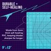 Zoid 9" x 12" Self-Healing Cutting Mat, PVC Grid Mat, Crafting and Sewing Mat for Multiple Projects, Arts and Crafts, Silhouette Cutting, Cyan/Purple BP view 4