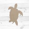 Sea Turtle Craft Shape Unfinished Cutout, Wooden DIY Summer Cutout, Paintable MDF view 1