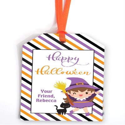 Halloween Tags, School Halloween Tags, Halloween Party Treat Bag Tags, Trick Or Treat Tags, Class Treat Tags, Halloween Favors - Set of 12
