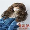 1/3 SD DOD Doll Wigs JD311 8-9inch 21-23cm Long European Wave Air Thin Bangs Synthetic Mohair BJD Doll Wigs (Medium Brown) view 4