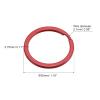 uxcell Split Keychain Rings, 30mm/1.2inch Round Flat Key Holder for Keys Organization, Decoration, Carbon Steel, Red, 24Pcs view 2
