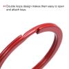 uxcell Split Keychain Rings, 30mm/1.2inch Round Flat Key Holder for Keys Organization, Decoration, Carbon Steel, Red, 24Pcs view 4