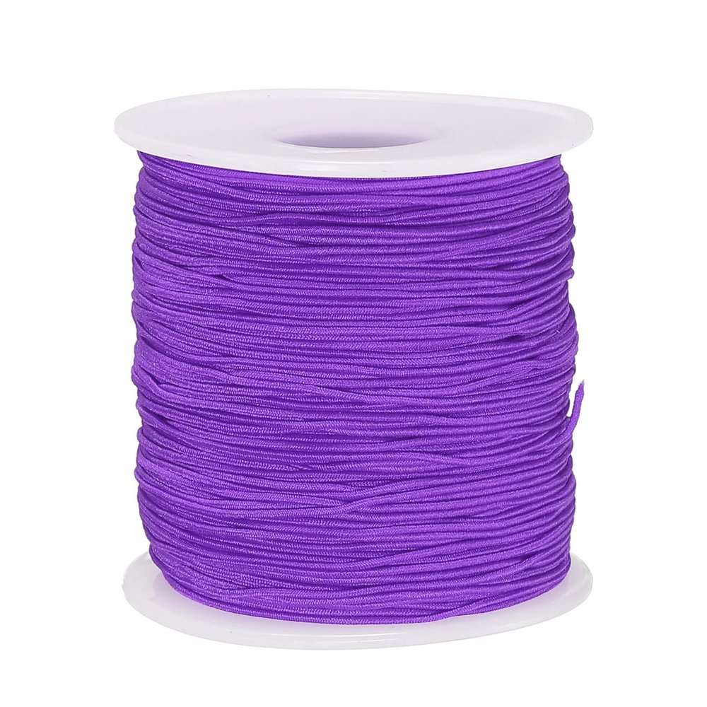 MECCANIXITY Elastic Cord Stretchy String 0.8mm 109 Yards Dark Purple for Crafts, Jewelry Making, Bracelets, Necklaces, Beading