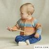 Katia Merino Baby Aquarelle Yarn (357 - Pink-Sky-Apricot) view 4