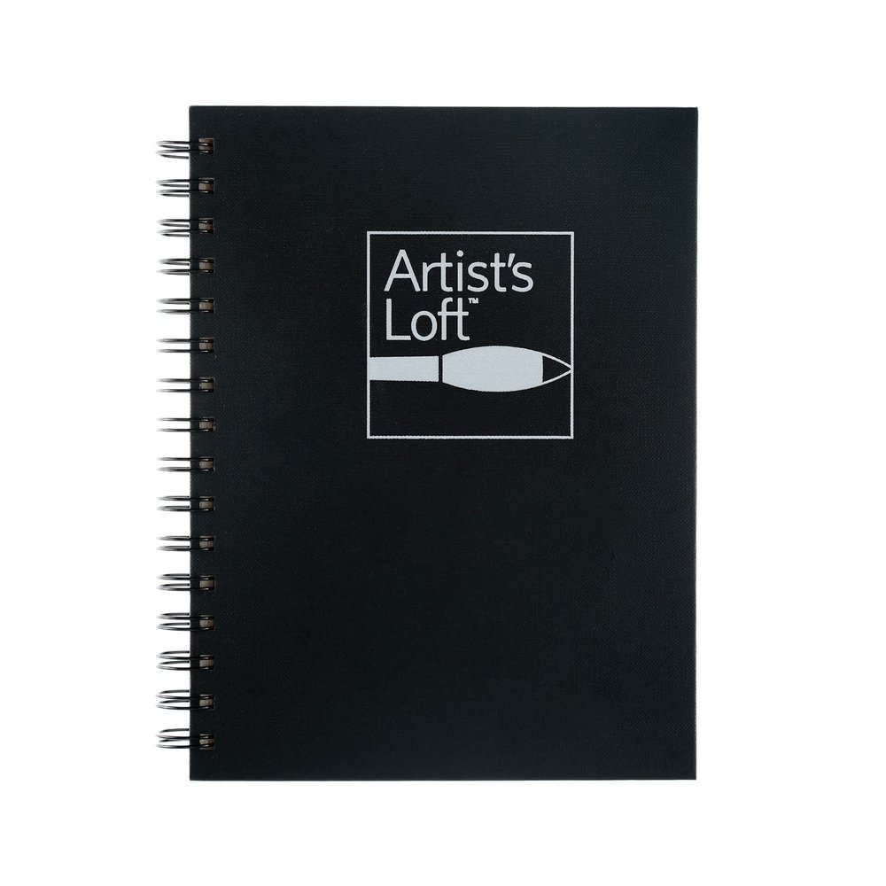 6 Pack: Black Hardcover Watercolor Book by Artist's Loft, 5.5; x 8.5;