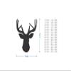 Wooden Buck Head with Antlers -Wooden Cutout, Wall Art, Home Decor, Wall Hanging, Unfinished and Available in Many Sizes view 3