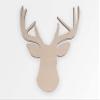 Wooden Buck Head with Antlers -Wooden Cutout, Wall Art, Home Decor, Wall Hanging, Unfinished and Available in Many Sizes view 4