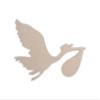 Wooden Shape Stork, Stork Wall Art, Home Decor, Wall Hanging, Unfinished and Available in Many Sizes view 1