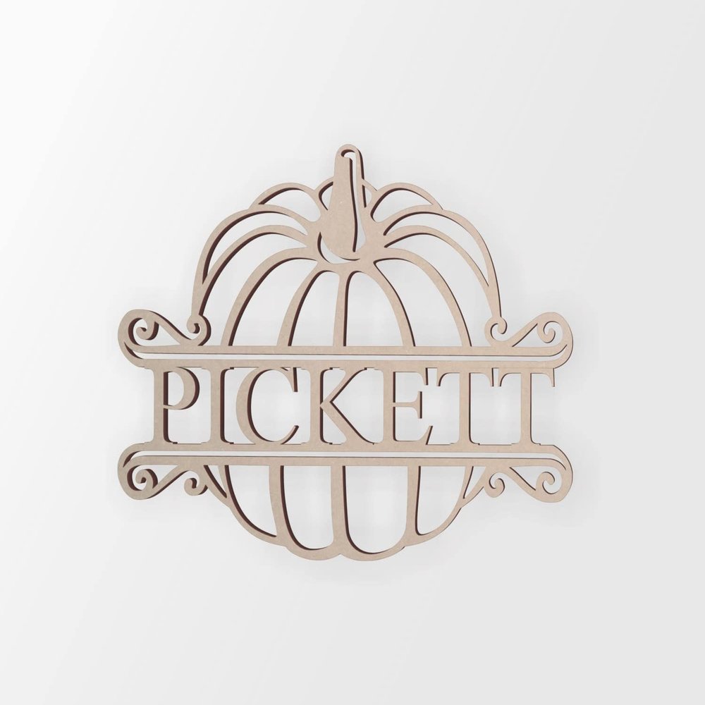 Personalized Wooden Pumpkin Name Sign - Cutout, Home Decor, Unfinished and Available in Many Sizes