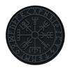 2 PCS AliPlus Viking Vegvisir Patches Helm of Awe Patches PVC Rubber Patch Tactical Morale Patch Hook Backed(Black Grey) view 2