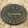 2 PCS AliPlus Viking Vegvisir Patches Helm of Awe Patches PVC Rubber Patch Tactical Morale Patch Hook Backed(Black Grey) view 4