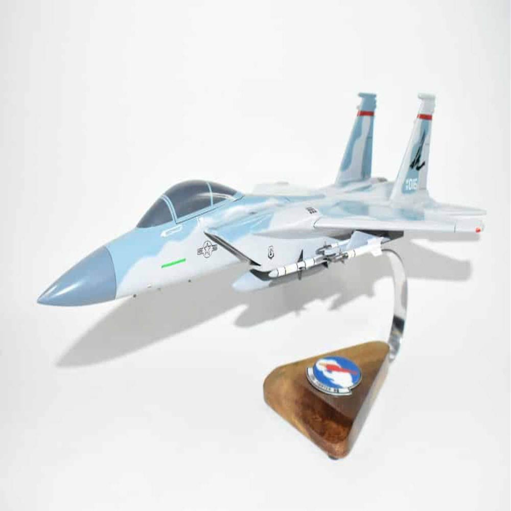 123d Fighter Squadron F-15C Model, 1/42nd (18") Scale, Mahogany, Fighter