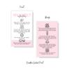 Wax Melt Care Instruction Cards | 50 Pack | 2x3.5 Business Card Wax Melt Supplies Homemade Customer thank you for Warmer Minimalist White and Pink How To Care for wax cube clamshell wickless candle view 3
