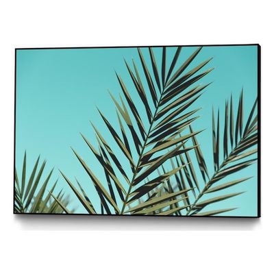 Giant Art Canvas 36x24 Tropical vibes Framed in Green