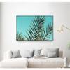 Giant Art Canvas 36x24 Tropical vibes Framed in Green view 2