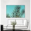 Giant Art Canvas 36x24 Tropical vibes Framed in Green view 3