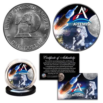 Artemis Missions NASA Space Program Moon Genuine 1976 U.S. Bicentennial IKE Eisenhower Dollar Coin