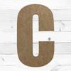 24" Wooden Craft Letter C Unfinished, Impact Font, Craft Cutout on 1-4" MDF view 1
