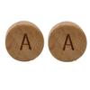 Arakierst 50pcs Wood Round Flat Letter Bead for Pen A 15mm Beech Wood Oblate Alphabet Beads for Keychain Making Name DIY Farmhouse Handicraft Woman Jewelry view 1