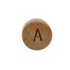 Arakierst 50pcs Wood Round Flat Letter Bead for Pen A 15mm Beech Wood Oblate Alphabet Beads for Keychain Making Name DIY Farmhouse Handicraft Woman Jewelry view 3
