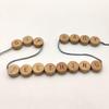Arakierst 50pcs Wood Round Flat Letter Bead for Pen A 15mm Beech Wood Oblate Alphabet Beads for Keychain Making Name DIY Farmhouse Handicraft Woman Jewelry view 4