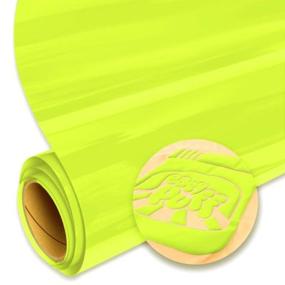 Siser Easy Puff HTV 11.8"x50yd - Puffy Heat Transfer Vinyl (Neon Yellow) - Compatible with Siser, Cricut, and Silhouette Cutters CPSIA Certified