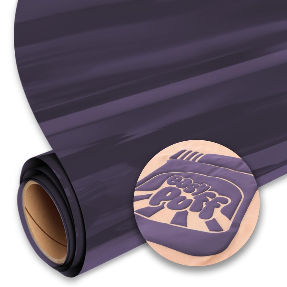 SISER Easy Puff HTV 12''x12'' - 3D Puffy Heat Transfer Vinyl (Purple)