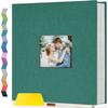 Popotop Photo Album Self Adhesive with Picture Display Window,60 Pages DIY Scrapbooking Supplies Kit for 4x6 8x10 Picture,Linen Cover Memory Book for Baby Wedding, with Scraper and Metallic Pen view 1