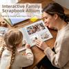 Popotop Photo Album Self Adhesive with Picture Display Window,40 Pages DIY Scrapbooking Supplies Kit for 4x6 8x10 Picture,Linen Cover Memory Book for Baby Wedding, with Scraper and Metallic Pen view 2