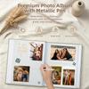 Popotop Photo Album Self Adhesive with Picture Display Window,40 Pages DIY Scrapbooking Supplies Kit for 4x6 8x10 Picture,Linen Cover Memory Book for Baby Wedding, with Scraper and Metallic Pen view 4