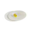 FixtureDisplays Two 6" Melamine White Plate & Two Gold Color Sewing Thimble Dance Prop Set 21848-NPF view 1