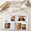 Popotop Photo Album Self Adhesive with Picture Display Window,60 Pages DIY Scrapbooking Supplies Kit for 4x6 8x10 Picture,Linen Cover Memory Book for Baby Wedding, with Scraper and Metallic Pen view 4