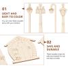 Craft Supplies & Materials 48pcs Fairy Door and Window Cutouts Unpainted Fairy Mini Door Wooden Pieces Miniature DIY Craft Embellishments for Party Decoration Craft Supplies view 2