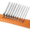 WUTA 10Pcs Leather Punch Set 0.5mm to 5mm Hole Punching Tools for Leather, Watch Bands, Fabric, Plastic, Gaskets DIY Crafting Kit view 2
