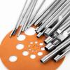 WUTA 10Pcs Leather Punch Set 0.5mm to 5mm Hole Punching Tools for Leather, Watch Bands, Fabric, Plastic, Gaskets DIY Crafting Kit view 3