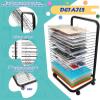 Art Drying Rack, Flexible Shelves, Sturdy Metal Art Rack, Power Coated Design, Mobile Art Drying Rack for Classrooms, Art Studio and Home Use (Size : 25-Layer) view 4
