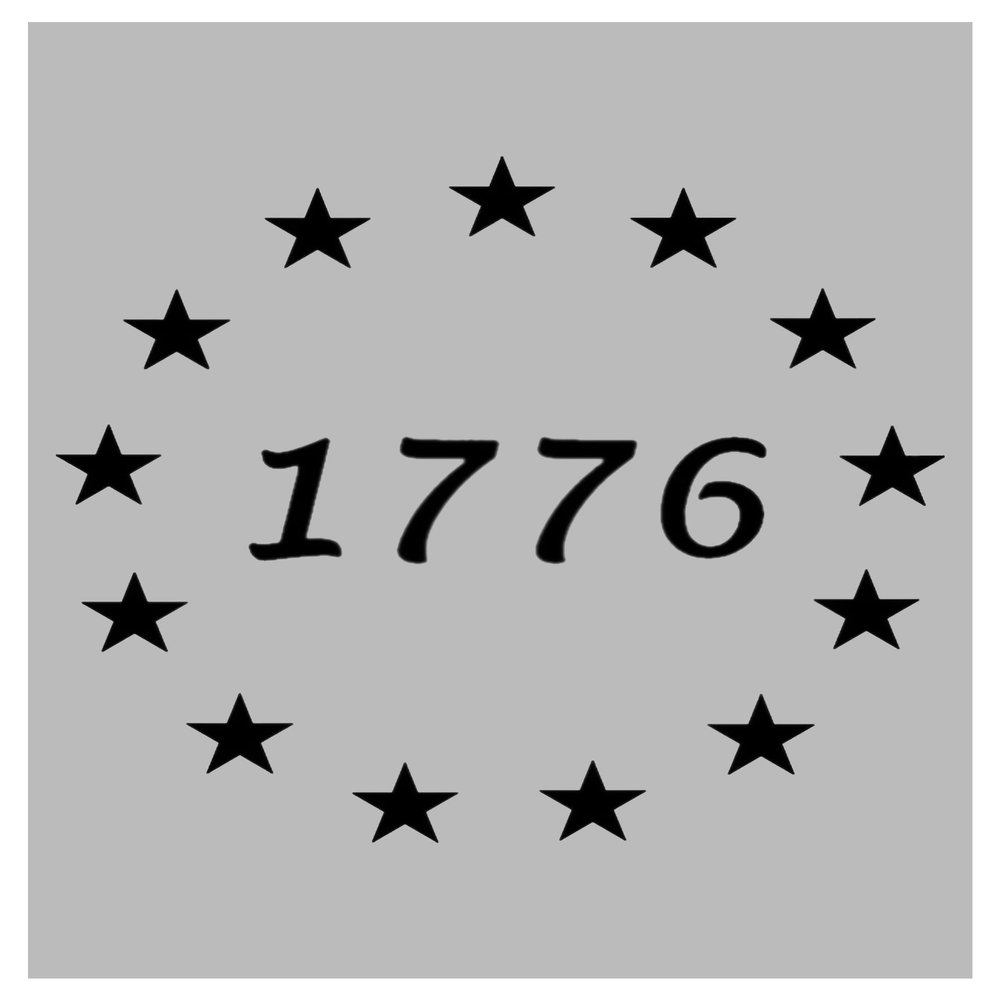 Betsy Ross Flag 1776 Stencil 13 Stars - Reusable Stencil (8.5" x 11" Sheet) for Painting on Walls, Wood, Arts and Crafts (My Custom Stencils)