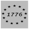 Betsy Ross Flag 1776 Stencil 13 Stars - Reusable Stencil (8.5" x 11" Sheet) for Painting on Walls, Wood, Arts and Crafts (My Custom Stencils) view 1
